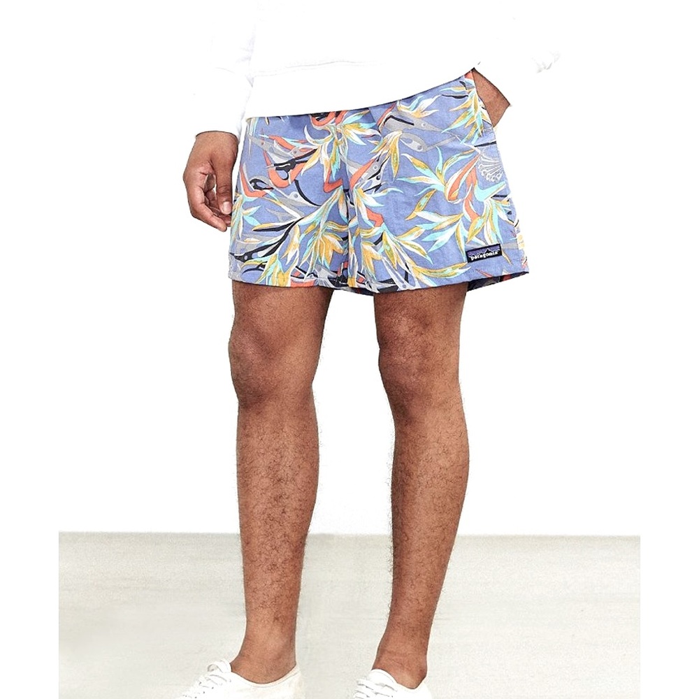 Patagonia Birds of Paradise Purple Swim Trunks Size Large